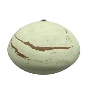 Handcrafted Ceramic Vase vessel Earthy Swirl Design – Home Décor Accent signed M